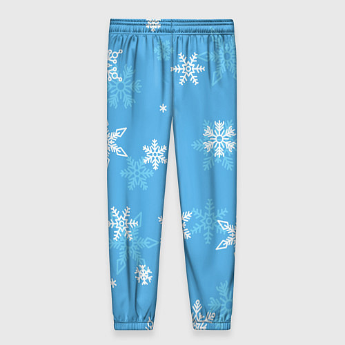 Женские брюки Голубой снегопад / 3D-принт – фото 2