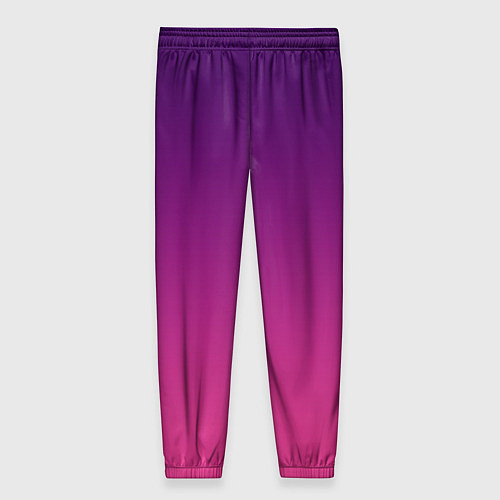 Женские брюки Фиолетово малиновый градиент / 3D-принт – фото 2