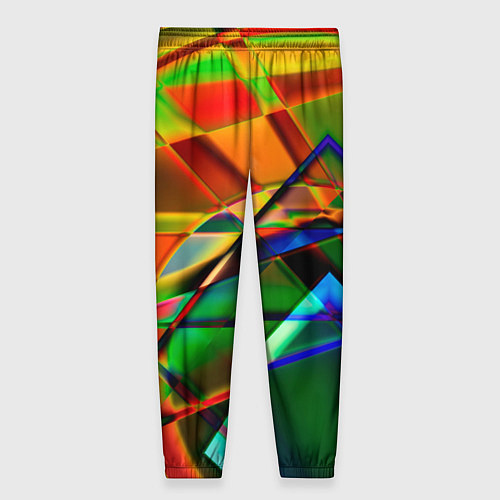 Женские брюки Разноцветное стекло / 3D-принт – фото 2