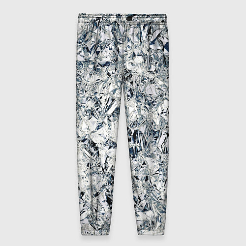Женские брюки Сверкающие кристаллы серебра / 3D-принт – фото 2