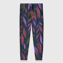 Брюки женские Лиственный узор, цвет: 3D-принт