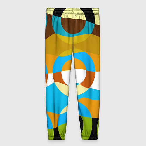 Женские брюки Разноцветный абстрактный волнообразный паттерн с к / 3D-принт – фото 2