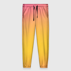 Брюки женские Красивый оранжевый градиент, цвет: 3D-принт