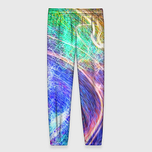 Женские брюки Абстрактные разноцветные молнии / 3D-принт – фото 2