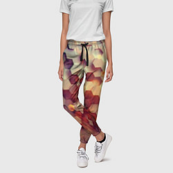 Брюки женские Объемный шестиугольник, цвет: 3D-принт — фото 2