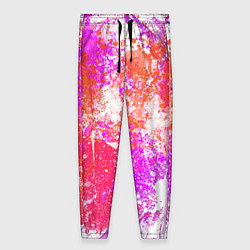 Брюки женские Разбрызганная красная краска - светлый фон, цвет: 3D-принт