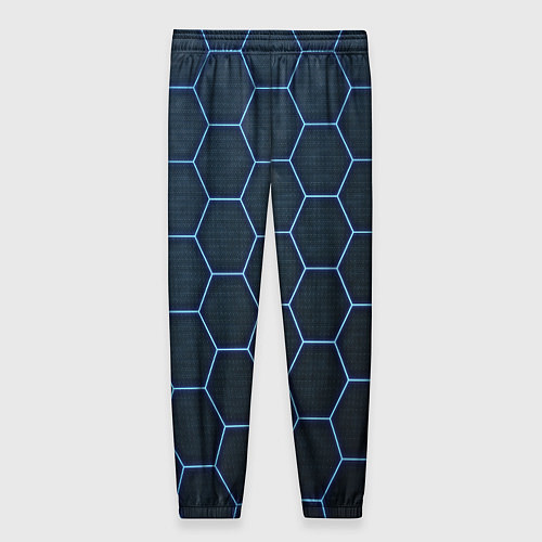 Женские брюки Abstraction линии соты / 3D-принт – фото 2