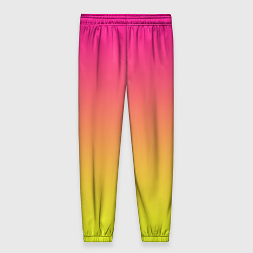 Женские брюки Фиолетово-желтый градиент / 3D-принт – фото 2
