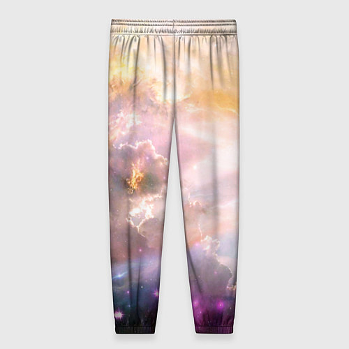 Женские брюки Аморфное абстрактное космическое красочное небо / 3D-принт – фото 2