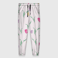 Женские брюки Цветут тюльпаны