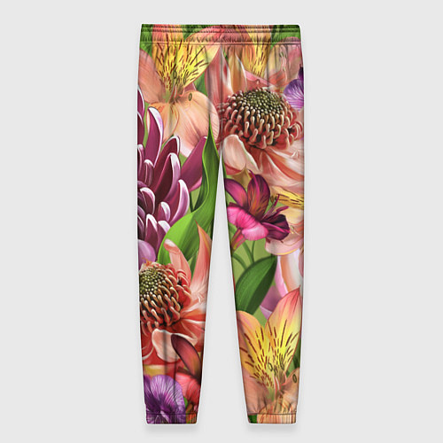 Женские брюки Райские цветы / 3D-принт – фото 2
