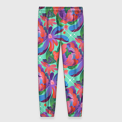 Женские брюки Цветочный паттерн арт / 3D-принт – фото 2