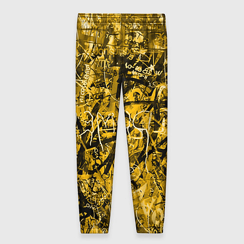Женские брюки Желтый хаос / 3D-принт – фото 2