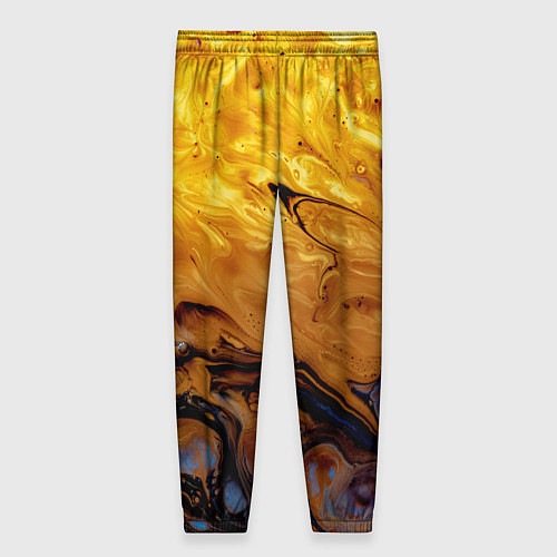 Женские брюки Абстрактное жидкое золото / 3D-принт – фото 2