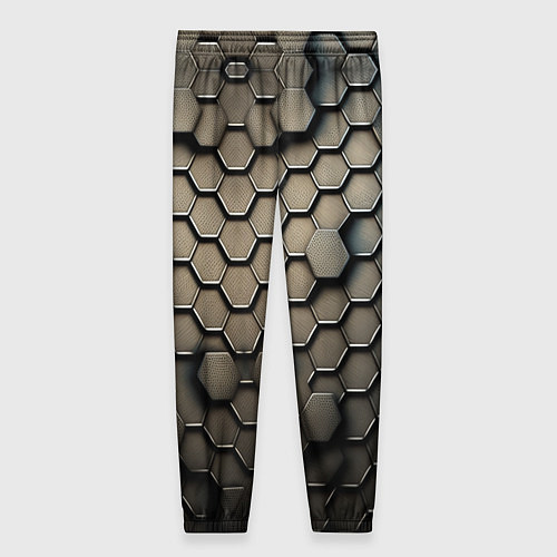 Женские брюки Сталь и соты / 3D-принт – фото 2