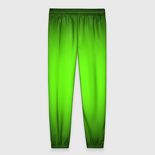 Женские брюки Кислотный зеленый с градиентом / 3D-принт – фото 2