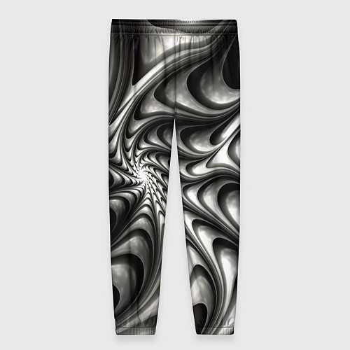 Женские брюки Abstract fractal grey / 3D-принт – фото 2