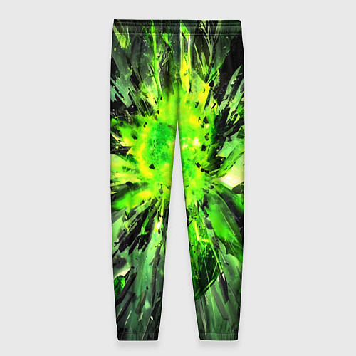 Женские брюки Fractal green explosion / 3D-принт – фото 2