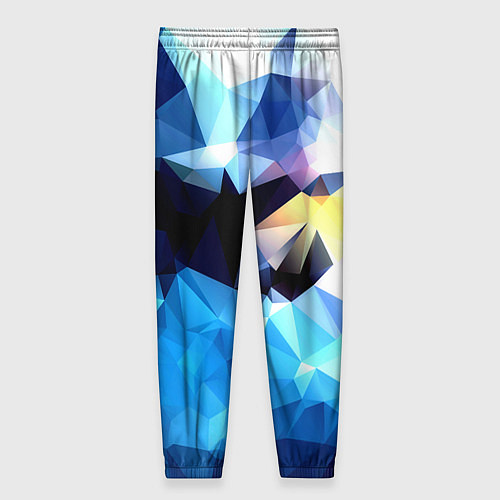 Женские брюки Polygon blue abstract collection / 3D-принт – фото 2