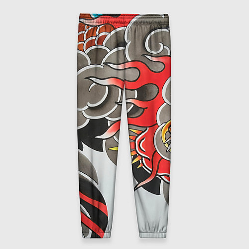Женские брюки Иредзуми: дракон в дыму / 3D-принт – фото 2
