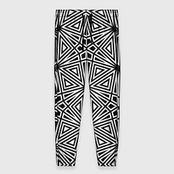 Женские брюки Паттерн из чёрно-белого множества треугольников