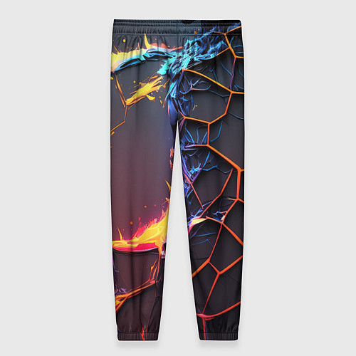 Женские брюки Подорванные неоновые плиты / 3D-принт – фото 2
