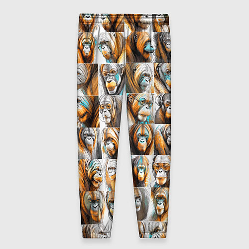 Женские брюки Орангутаны / 3D-принт – фото 2