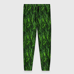Брюки женские Сочный узор из зеленой травки, цвет: 3D-принт