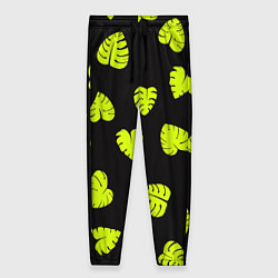 Брюки женские Листья - Монстера, цвет: 3D-принт