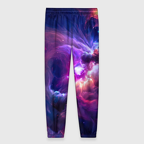 Женские брюки Небула в космосе в фиолетовых тонах - нейронная се / 3D-принт – фото 2