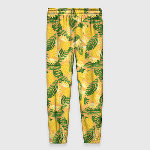 Женские брюки Летний паттерн с ананасами / 3D-принт – фото 2