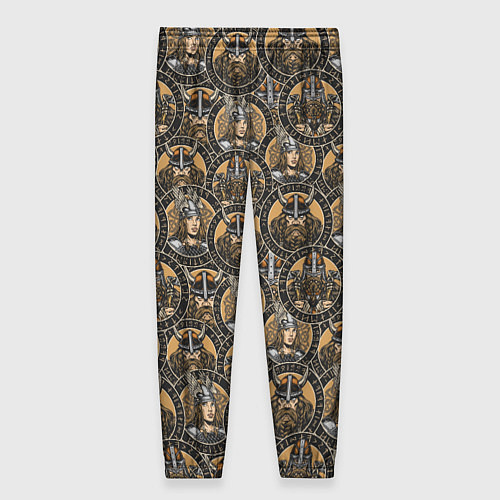 Женские брюки Паттерн из викингов / 3D-принт – фото 2