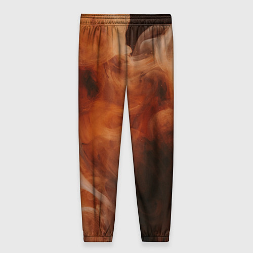 Женские брюки Оранжевый абстрактный дым / 3D-принт – фото 2