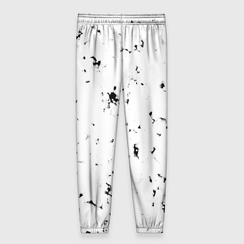 Женские брюки Текстура черно-белая / 3D-принт – фото 2