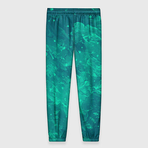 Женские брюки Художественный зелёный / 3D-принт – фото 2