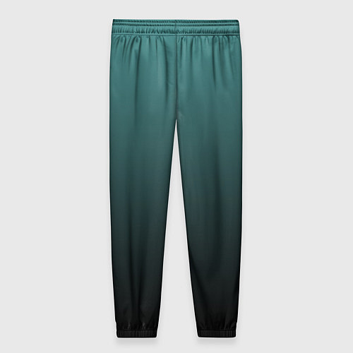Женские брюки Градиент зелено-черный / 3D-принт – фото 2