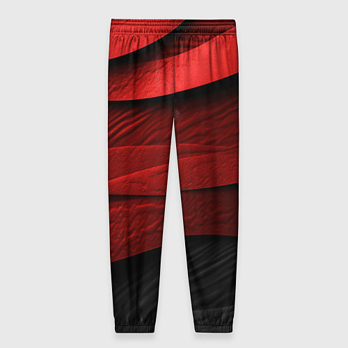 Женские брюки Шероховатая красно-черная текстура / 3D-принт – фото 2