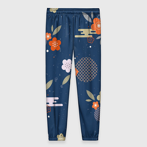 Женские брюки Орнамент японского кимоно / 3D-принт – фото 2