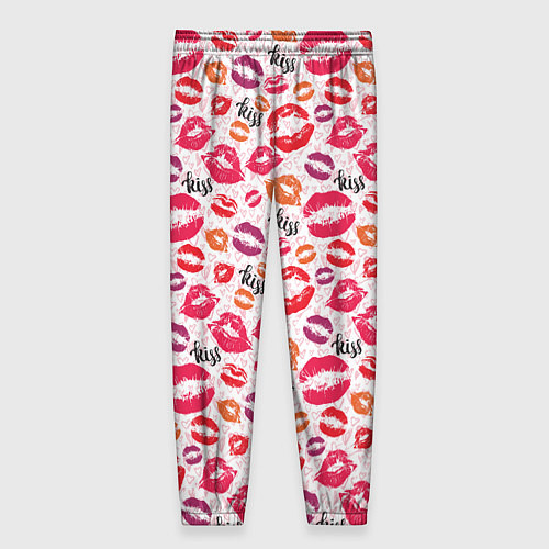 Женские брюки Поцелуи - kiss / 3D-принт – фото 2