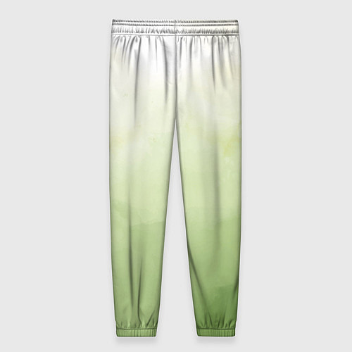 Женские брюки Абстрактный лаймовый акварельный фон / 3D-принт – фото 2