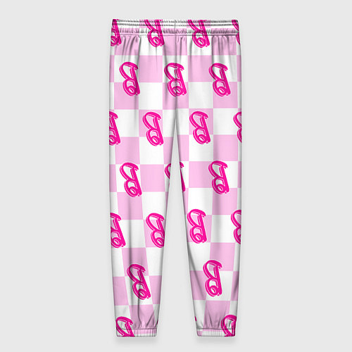 Женские брюки Розовая шашка и Барби / 3D-принт – фото 2