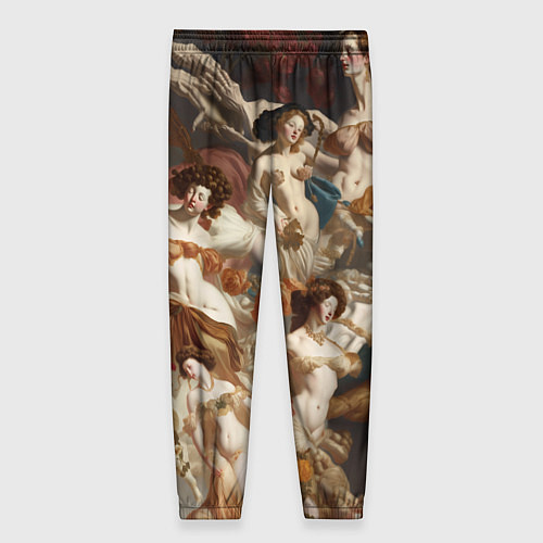 Женские брюки Дамы и цветы классицизм / 3D-принт – фото 2