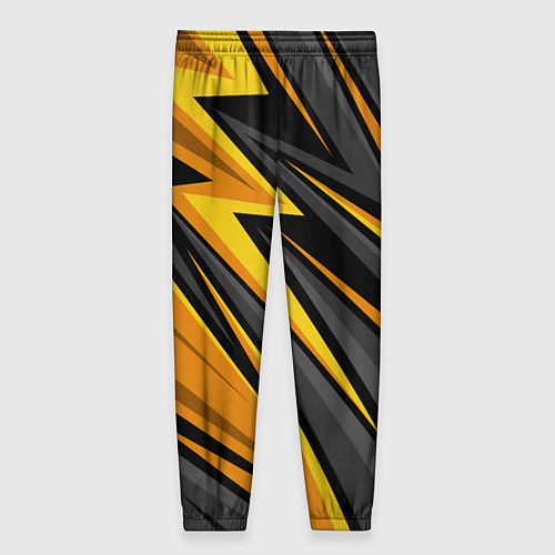Женские брюки Лексус - желтая спортивная абстракция / 3D-принт – фото 2