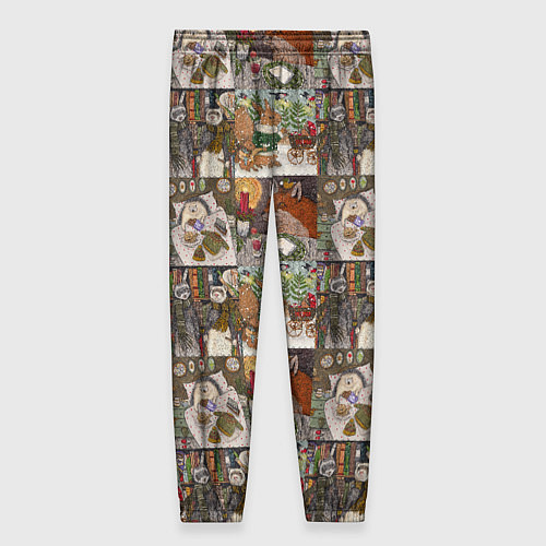 Женские брюки Милые иллюстрации коллаж / 3D-принт – фото 2