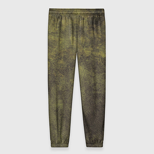 Женские брюки Текстура - Dirty green / 3D-принт – фото 2