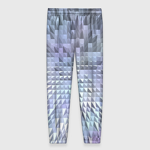 Женские брюки Серые и голубые пирамиды / 3D-принт – фото 2