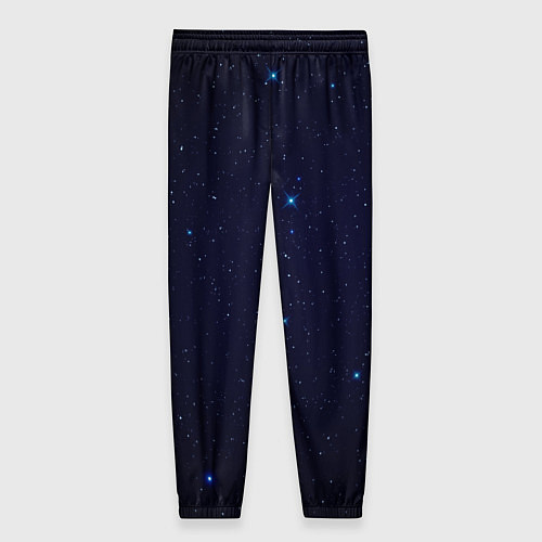 Женские брюки Тёмный космос и синие звёзды / 3D-принт – фото 2