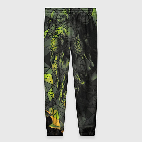 Женские брюки Зеленая абстрактная текстура / 3D-принт – фото 2