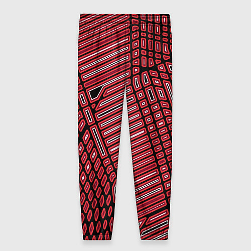 Женские брюки Красная кибер паутина / 3D-принт – фото 2