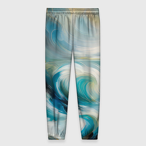 Женские брюки Штормовые волны океана / 3D-принт – фото 2